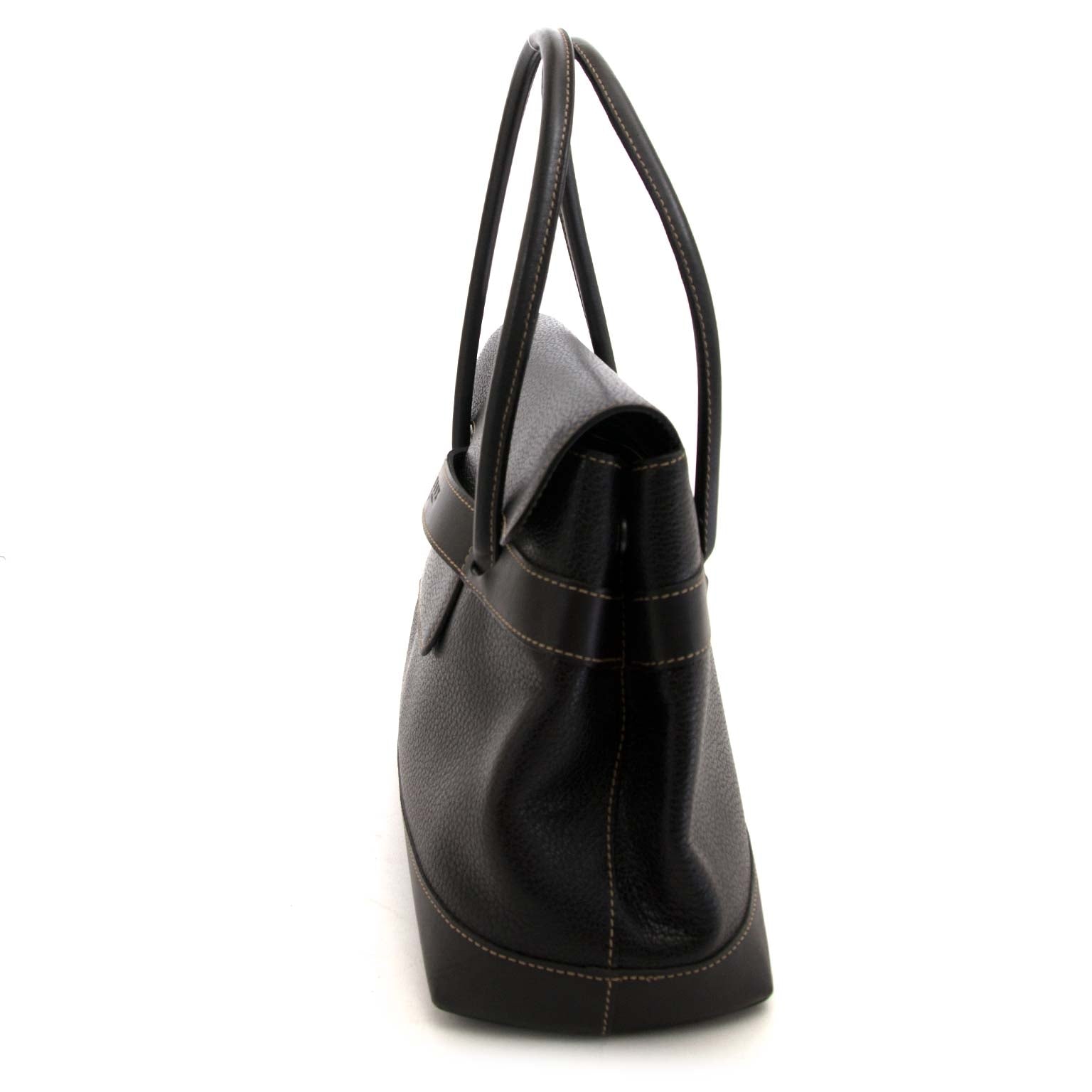 achetez et vendez seconde main Deux De Delvaux Black Leather Bag chez labellov vintage boutique de mode en ligne