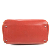 Deux De Delvaux Red Leather Top Handle Bag now for sale at labellov vintage fashion webshop belgium