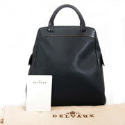delvaux deux de delvaux donker blauw lederen rugzak nu te koop bij labellov vintage mode webshop belgië