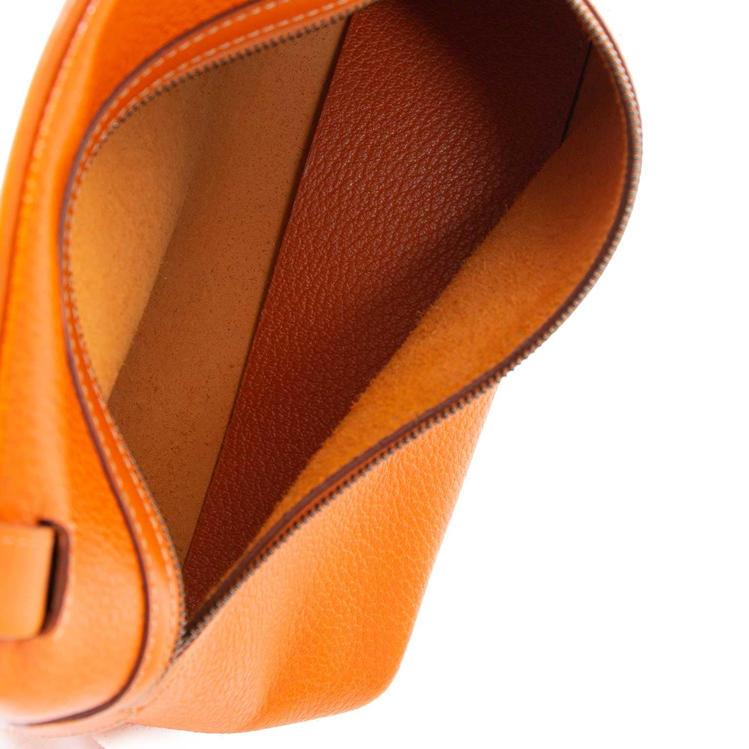 deux de delvaux oranje tangerine quarante neuf bag nu te koop bij labellov vintage mode webshop belgië