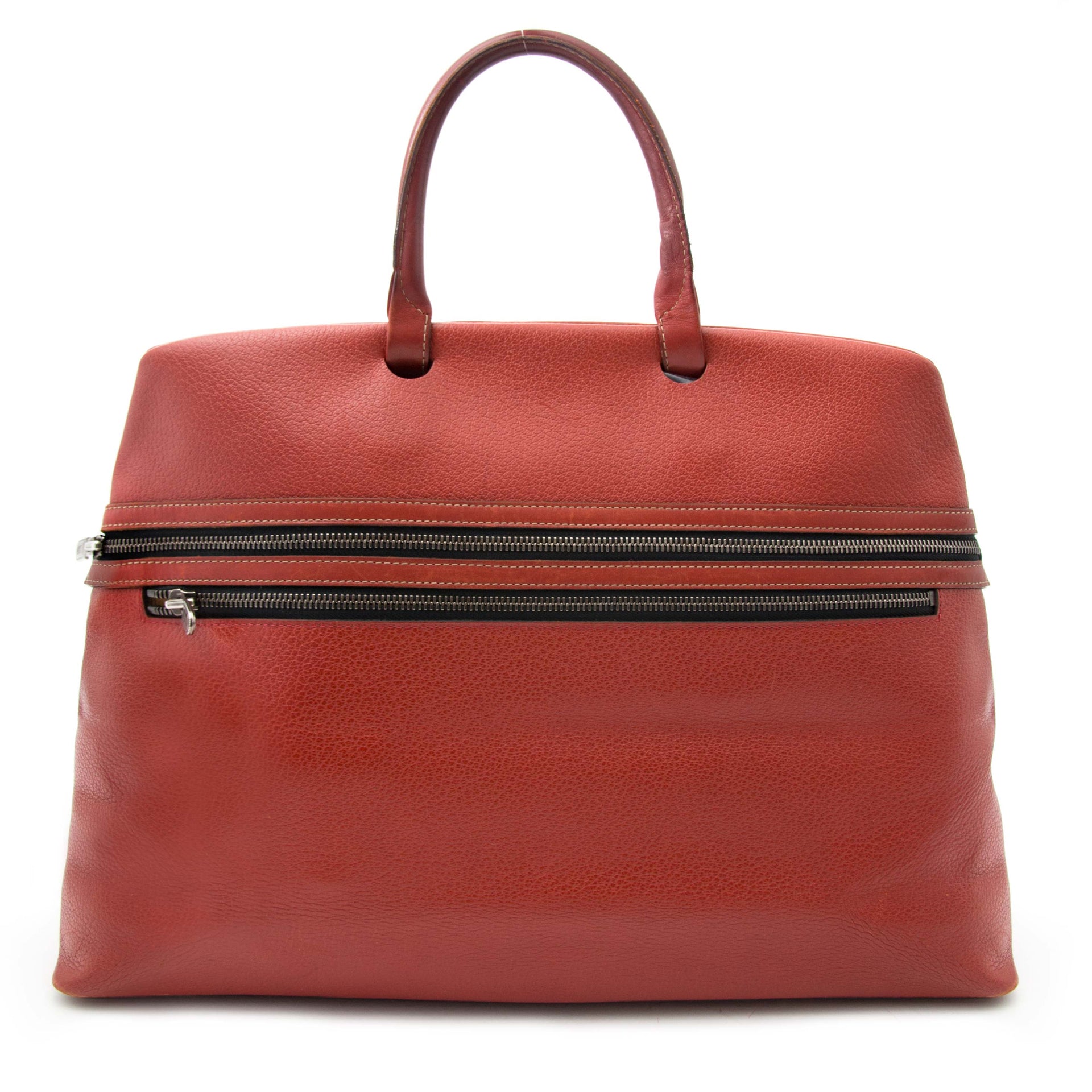 Deux de Delvaux Large Rusty Red Handbag for sale online