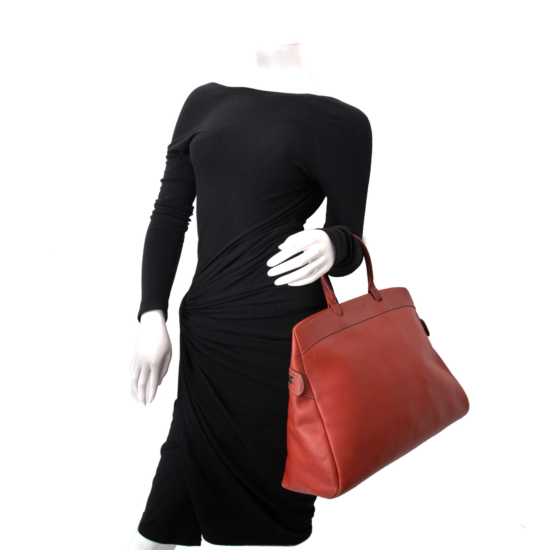 Deux de Delvaux Large Rusty Red Handbag