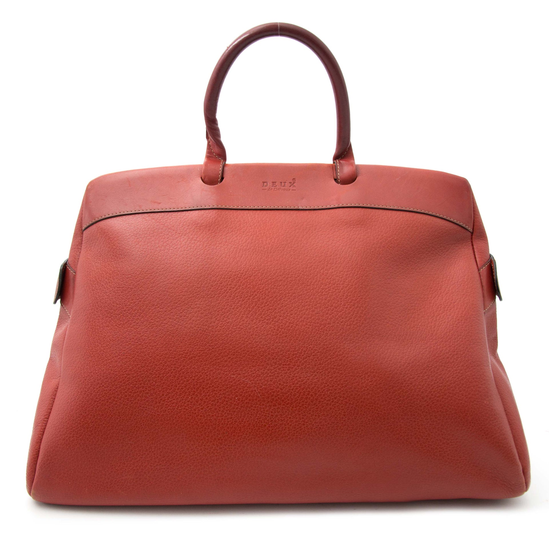 Deux de Delvaux Large Rusty Red Handbag kopen