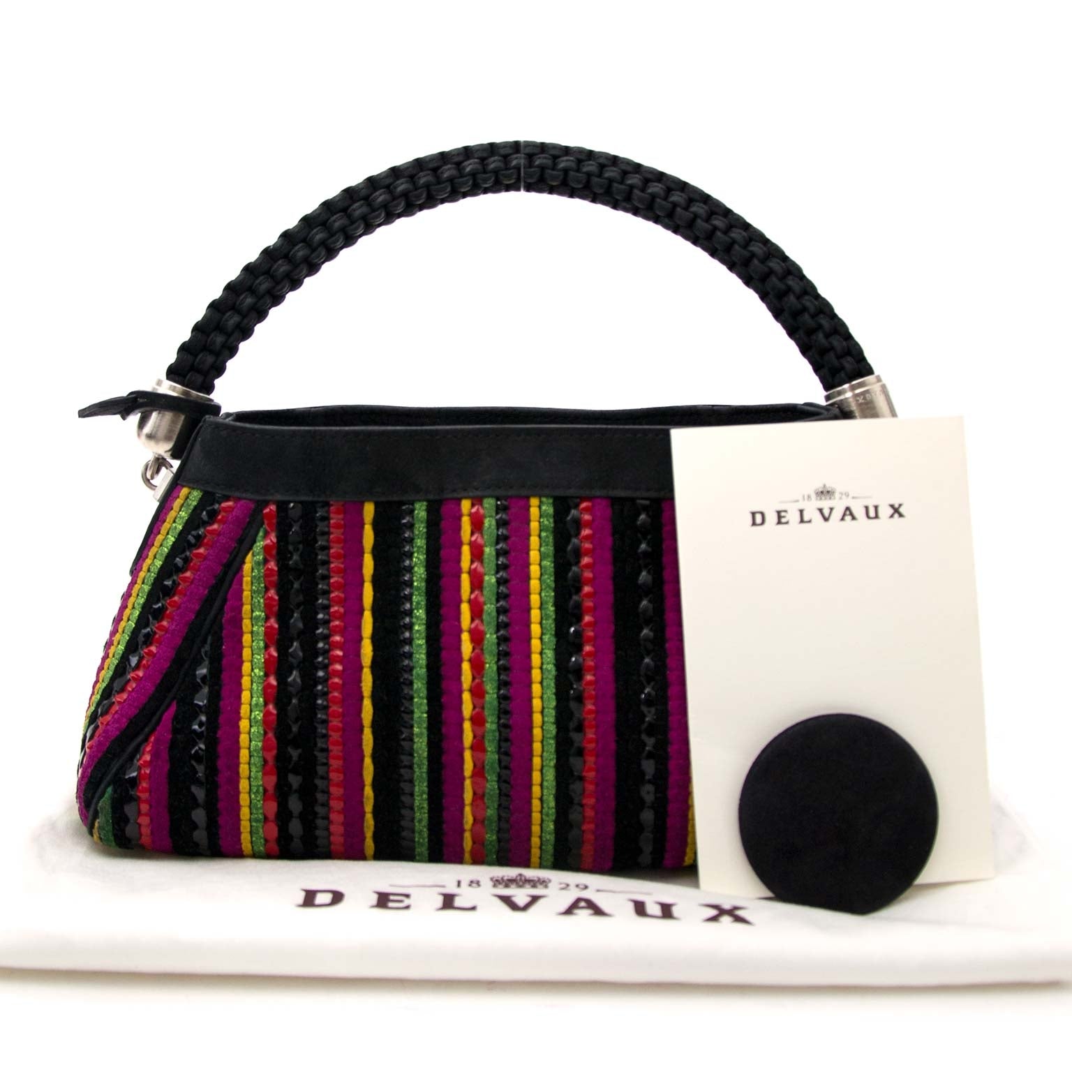 Delvaux Divino Toile de Cuir Lipstick Palette Buy authentic designer Delvaux secondhand bags at Labellov at the best price. Safe and secure shopping. Koop tweedehands authentieke Delvaux tassen bij designer webwinkel labellov.