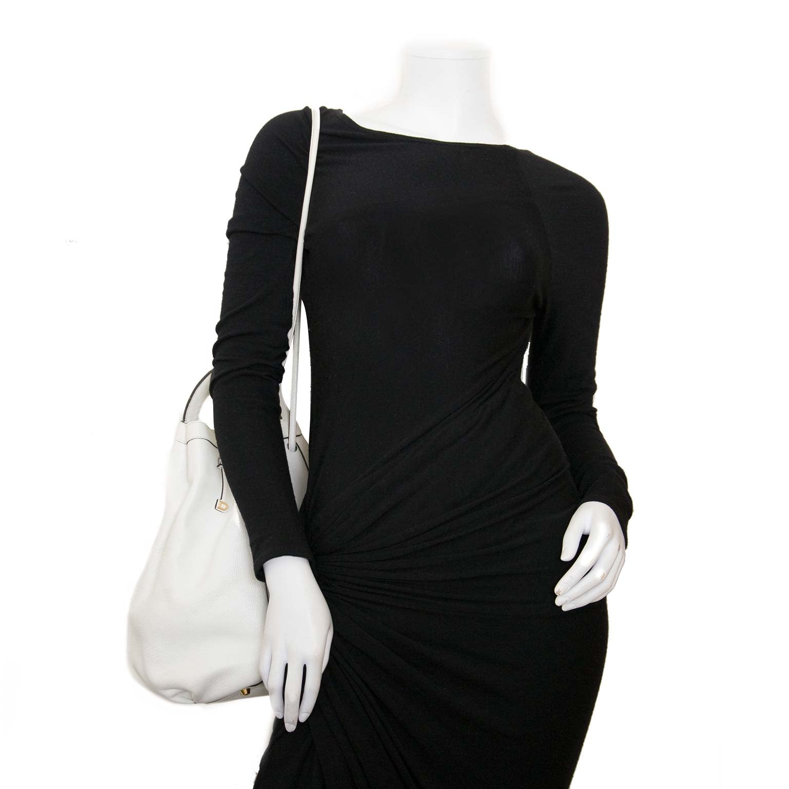 buy Delvaux White Shoulderbag With 'D' Tophandle at labellov