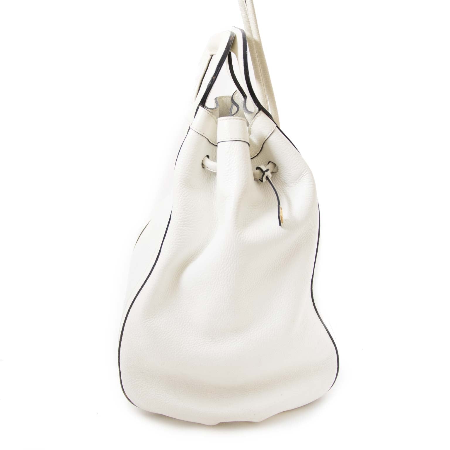 authentic Delvaux White Shoulderbag With 'D' Tophandle for sale at labellov