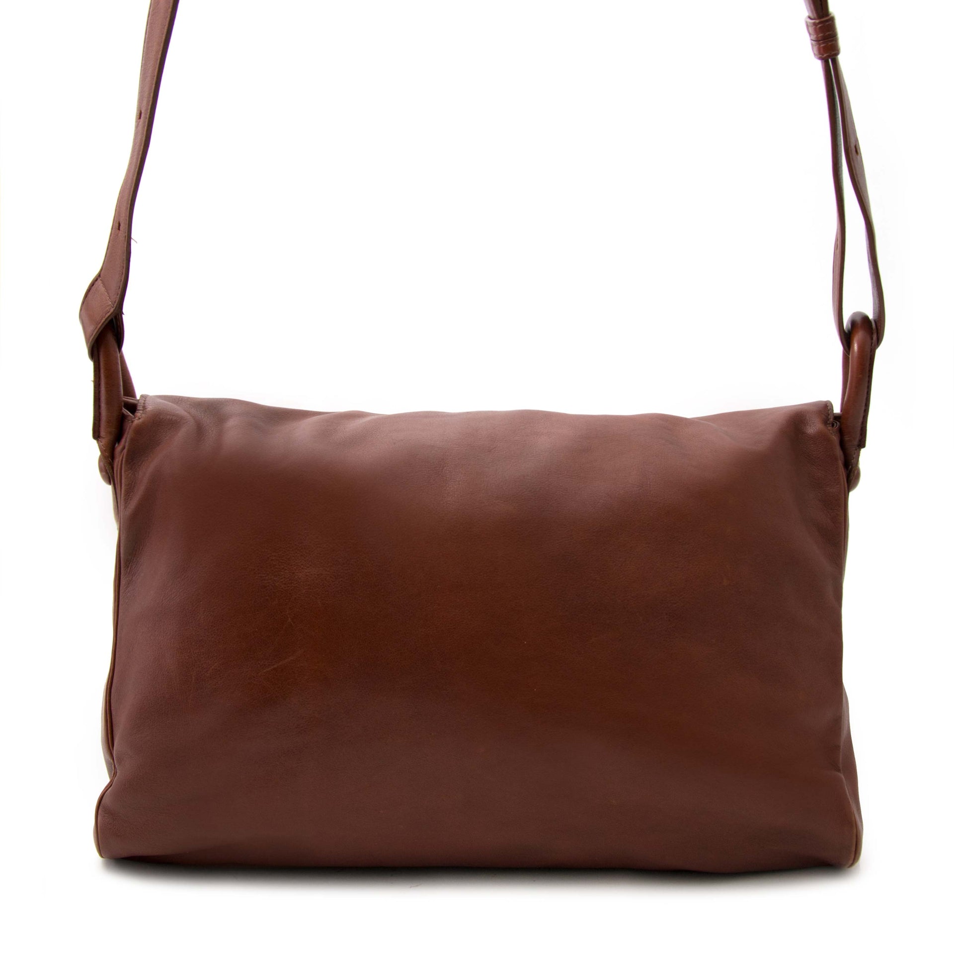 Delvaux Walnut Brown Shoulder Bag for sale online at Labellov