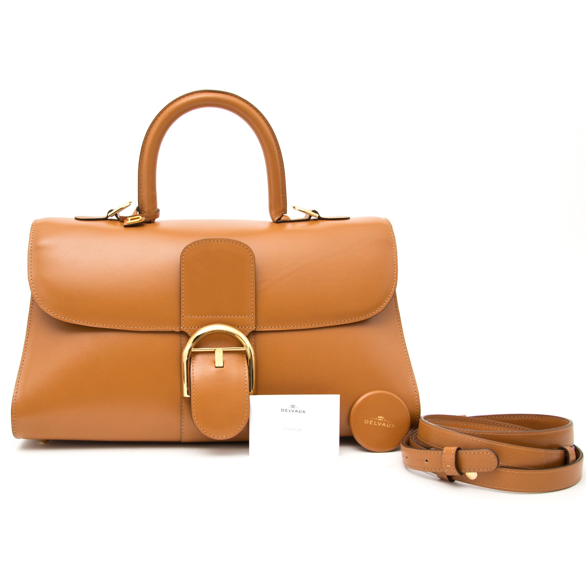 shop your designer Delvaux Cognac East West Bag + Strap at