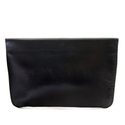 delvaux black leather pochette now for sale at labellov vintage fashion webshop belgium
