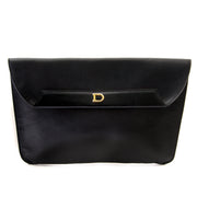 delvaux black leather pochette now for sale at labellov vintage fashion webshop belgium