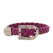 delvaux purple braided leather bracelet now for sale at labellov vintage fashion webshop belgium