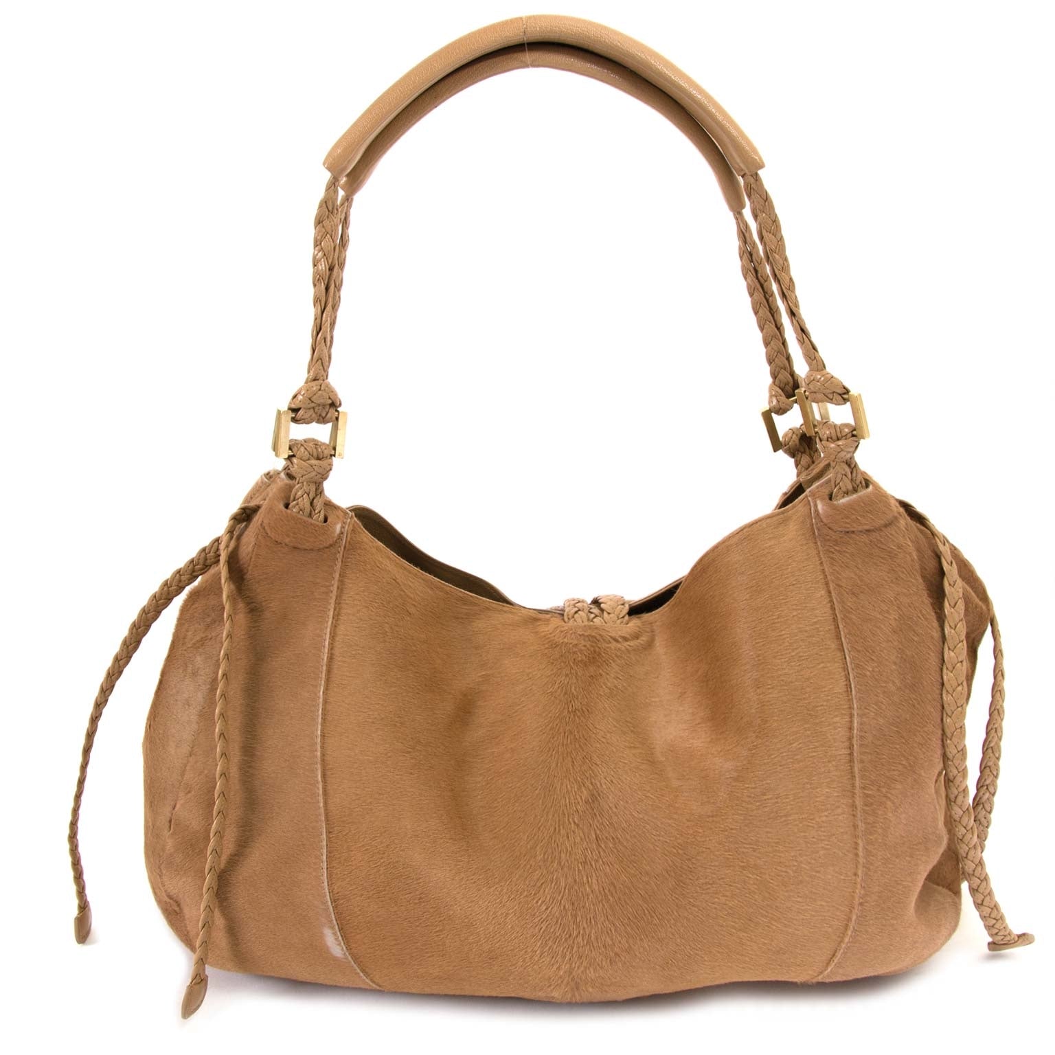 Delvaux Beige Ponyhair Colette GM Bag now for sale at labellov vintage fashion webshop belgium