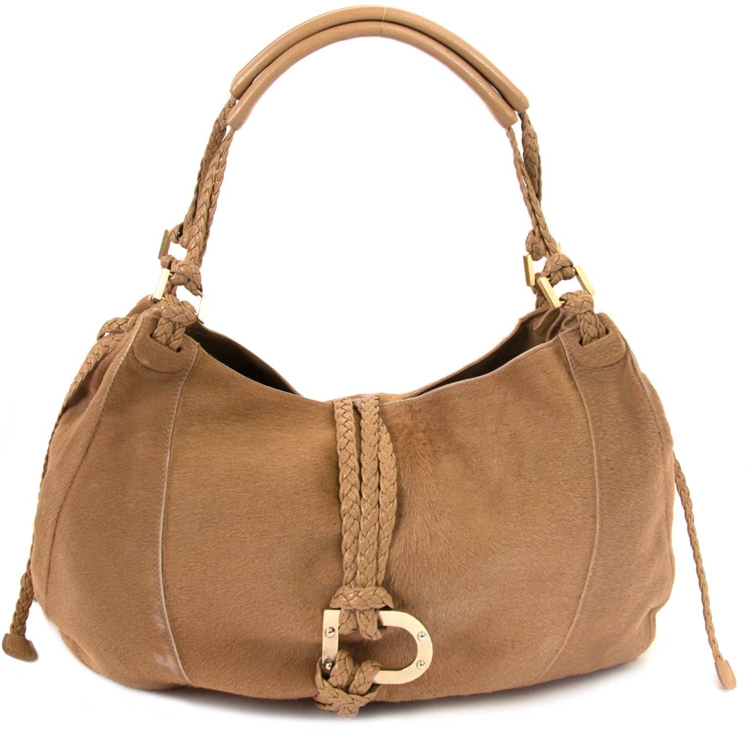 Delvaux Beige Ponyhair Colette GM Bag now for sale at labellov vintage fashion webshop belgium