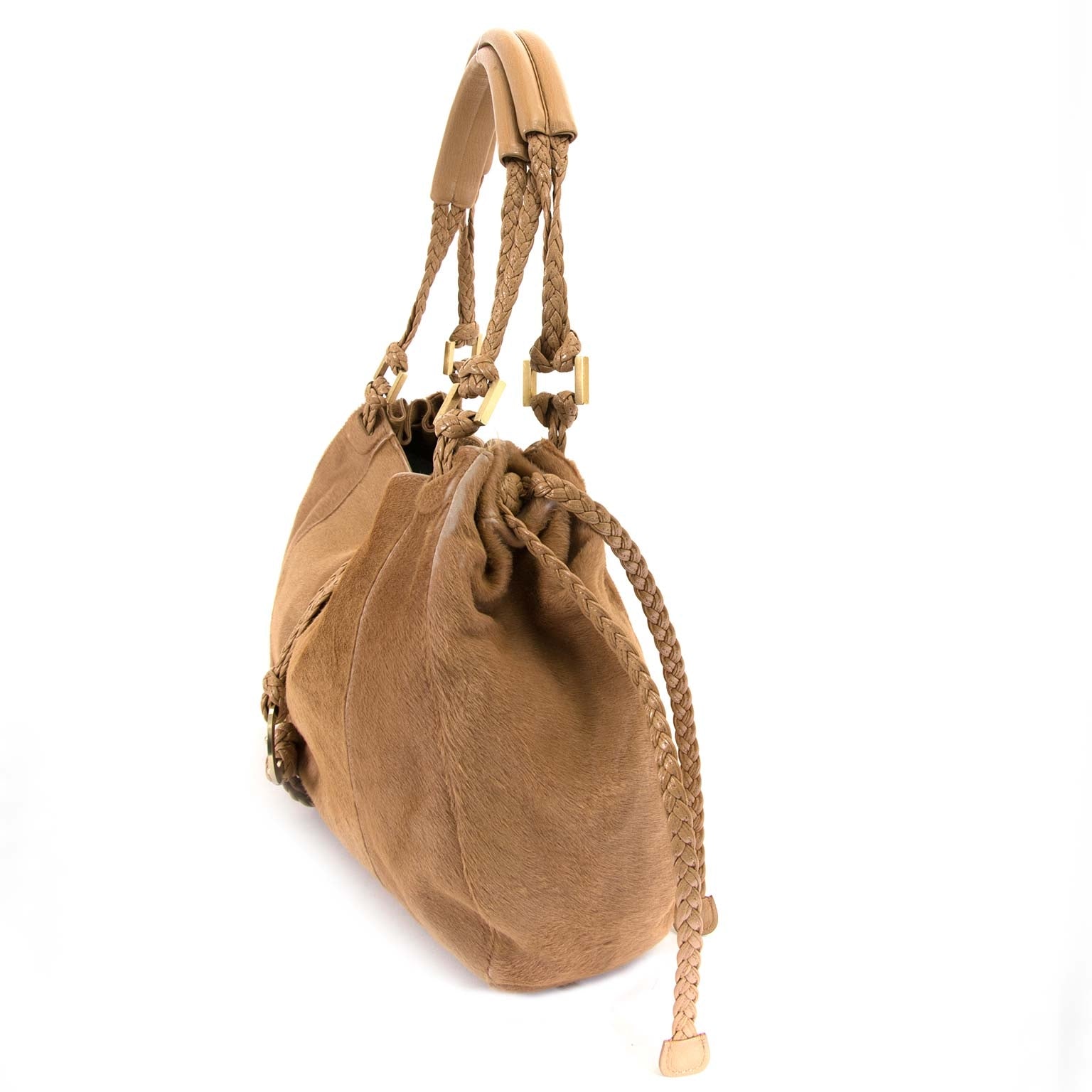 Delvaux Beige Ponyhair Colette GM Bag now for sale at labellov vintage fashion webshop belgium