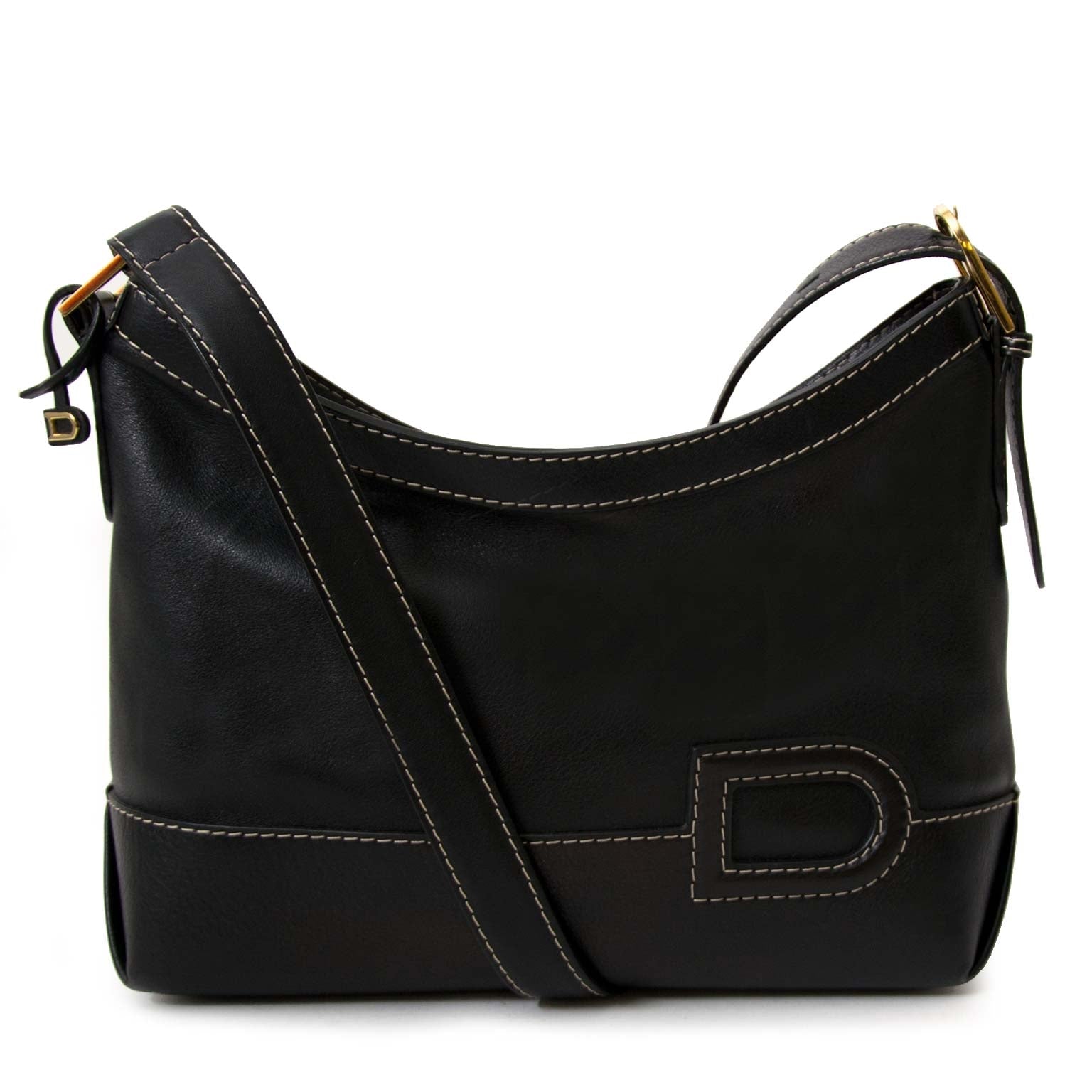 Delvaux Black Grand Place Polo Crossbody Bag