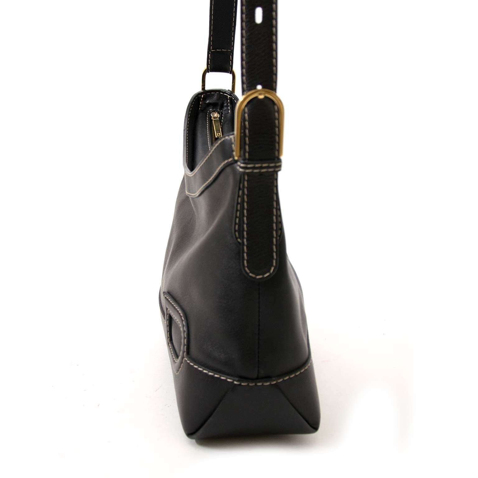 delvaux black grand polo crossbody bag now for sale at labellov vintage fashion webshop belgium