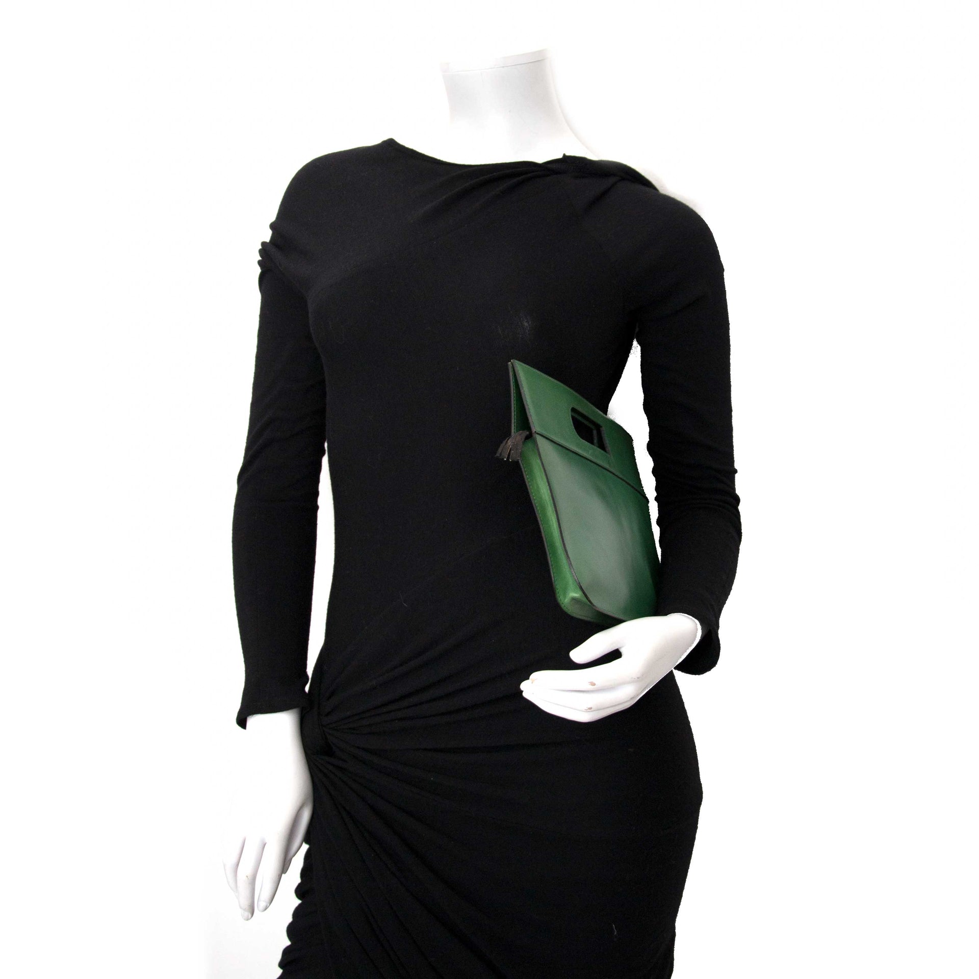 Acheter secur en ligne votre Delvaux Green Leather D Clutch pour le meilleur prix