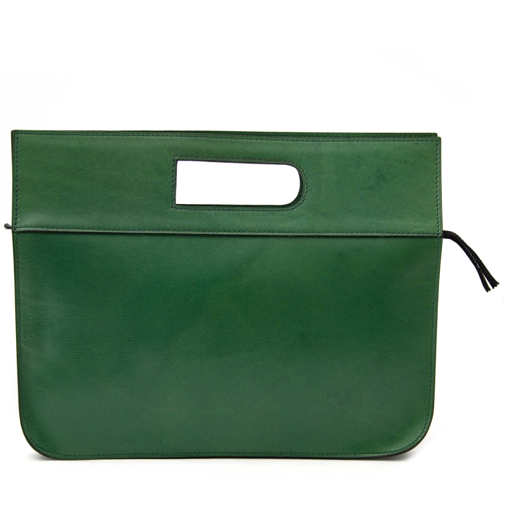 Delvaux Green Leather D Clutch for sale online