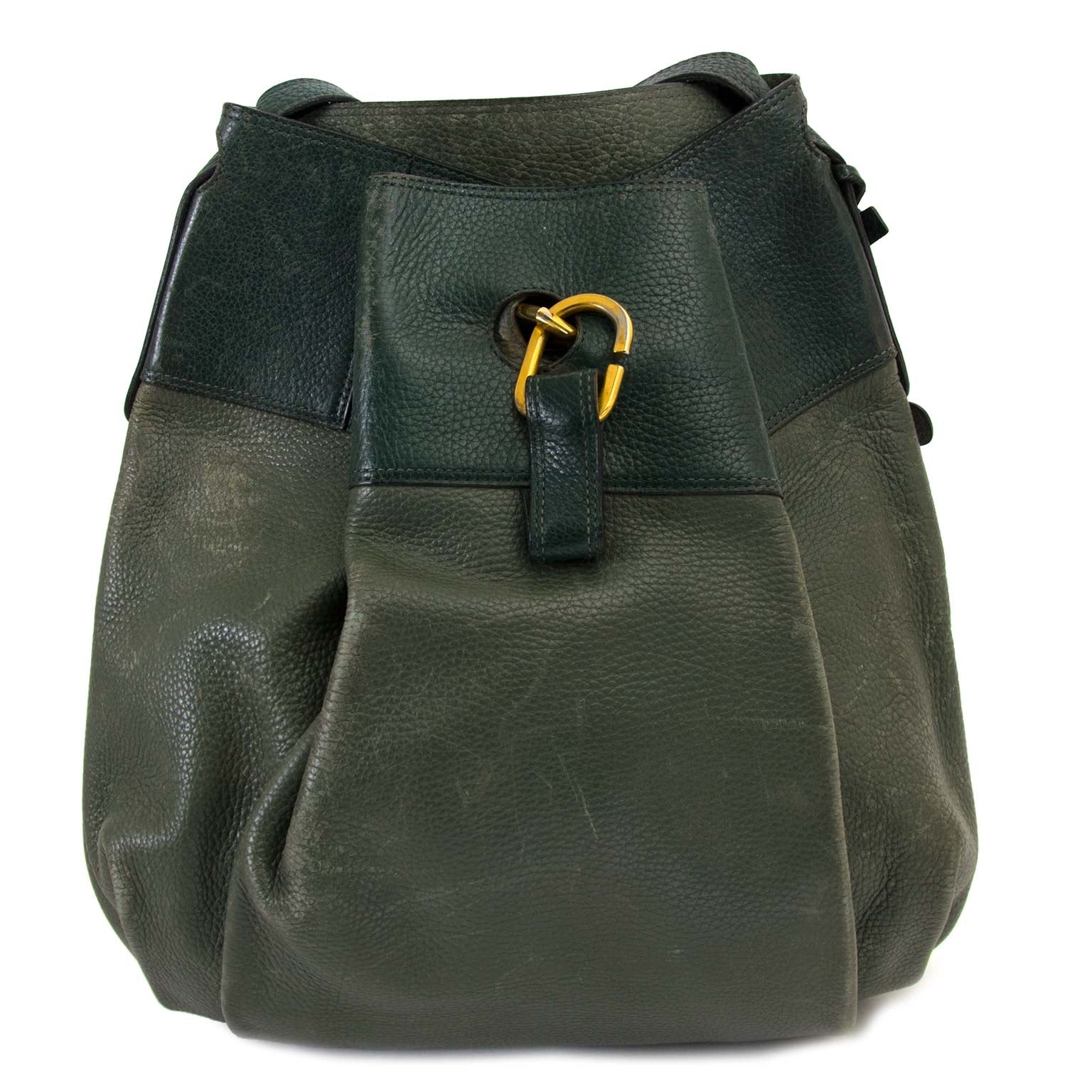 Delvaux Green Faust Bag now for sale at labellov vintage fashion webshop belgium