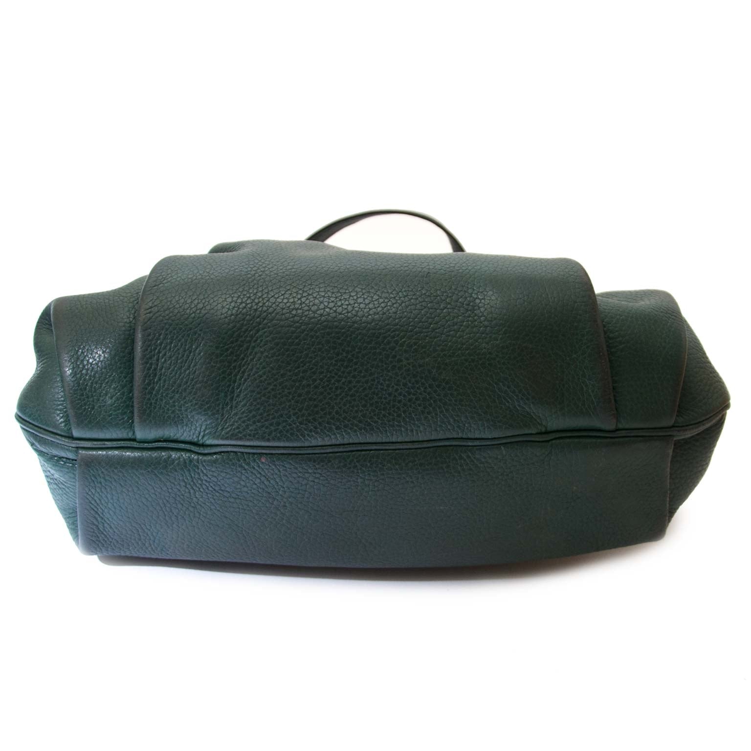 delvaux green leather faust bag now for sale at labellov vintage fashion webshop belgium