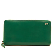 shop safe online seconde main Delvaux Green Zipper Wallet comme neuf pour le meilleur prix