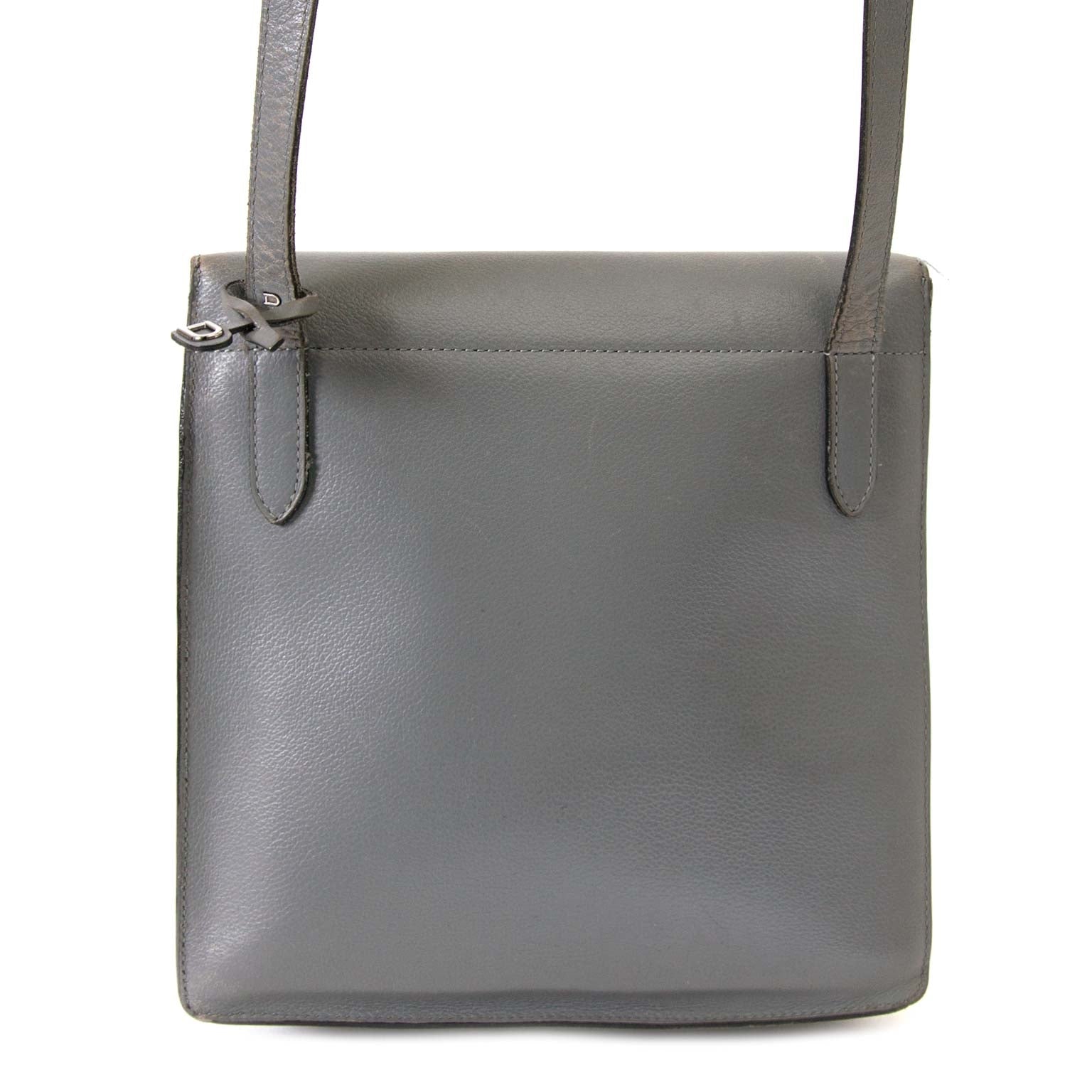 Delvaux Grey Leather Crossbody Bag te koop bij Labellov aan de beste prijs