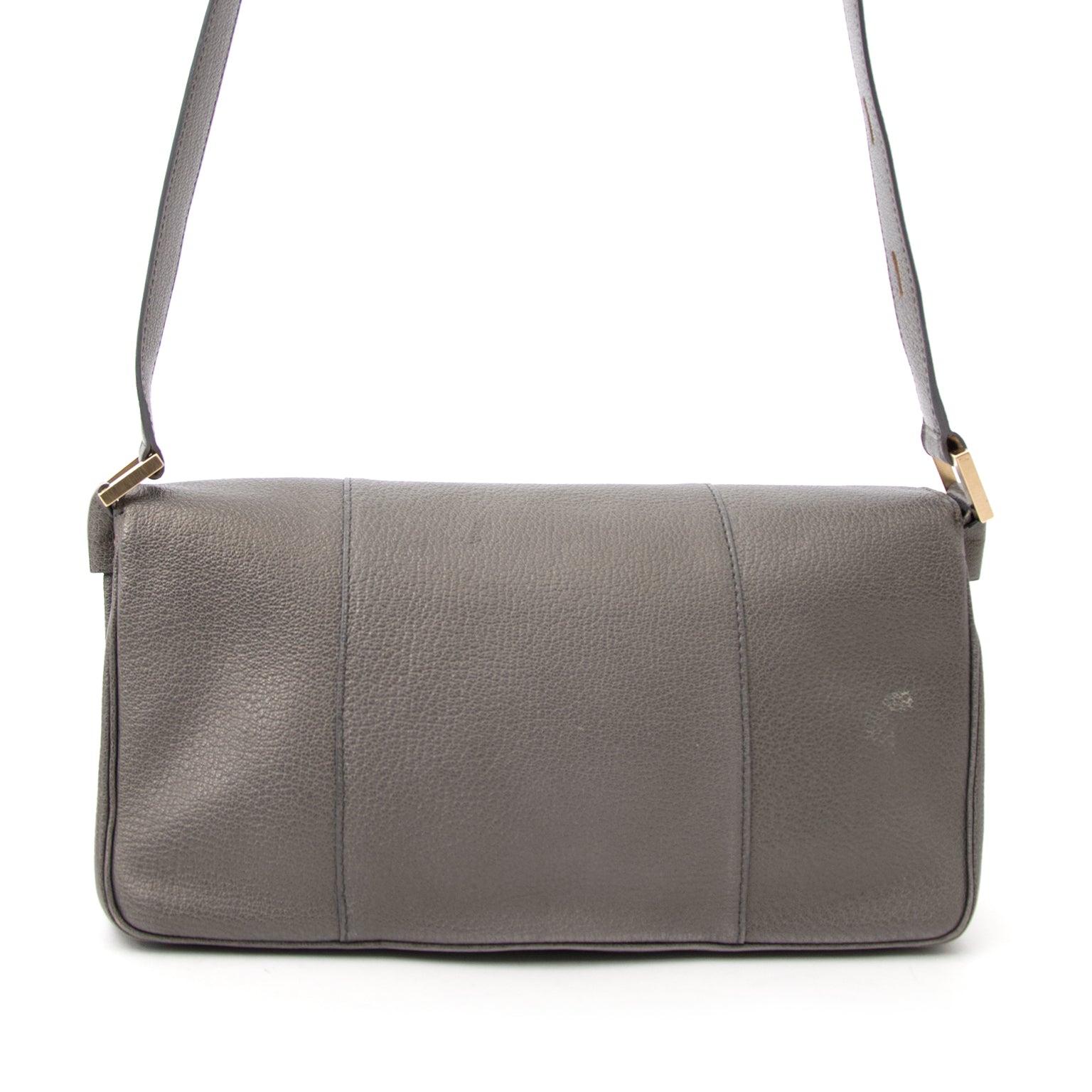 Delvaux Metallic Grijs Schoudertas, vintage mode te koop in Antwerpen, wereldwijde verzending.