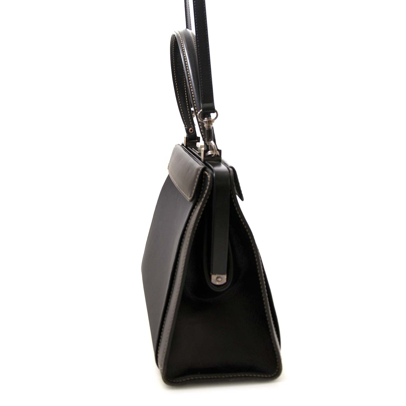 Very rare and exclusive Delvaux Black Illusion Handbag for sale online