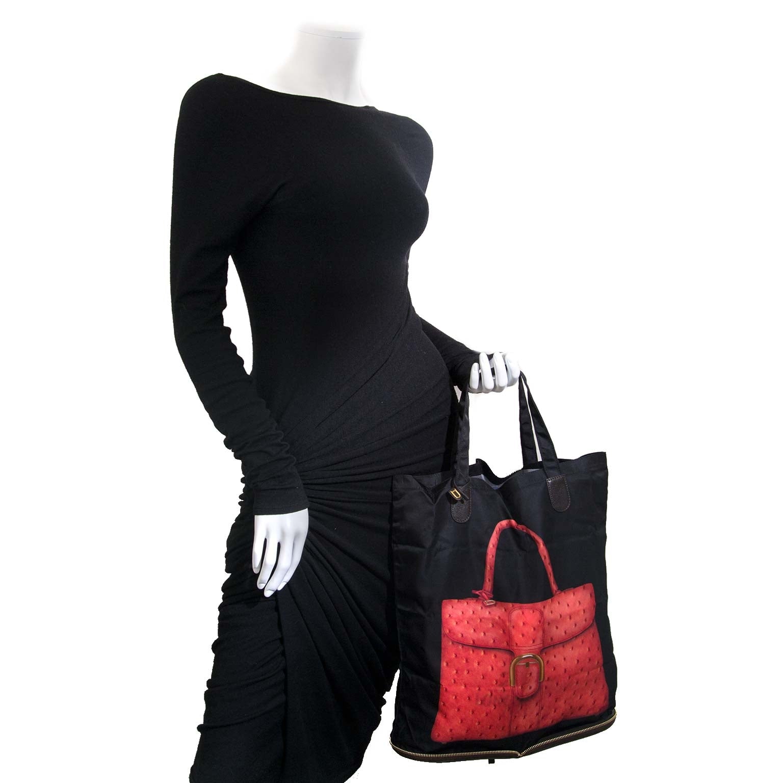 Delvaux Kangourou Sellier Café Foldable Shopper now for sale at labellov vintage fashion webshop belgium