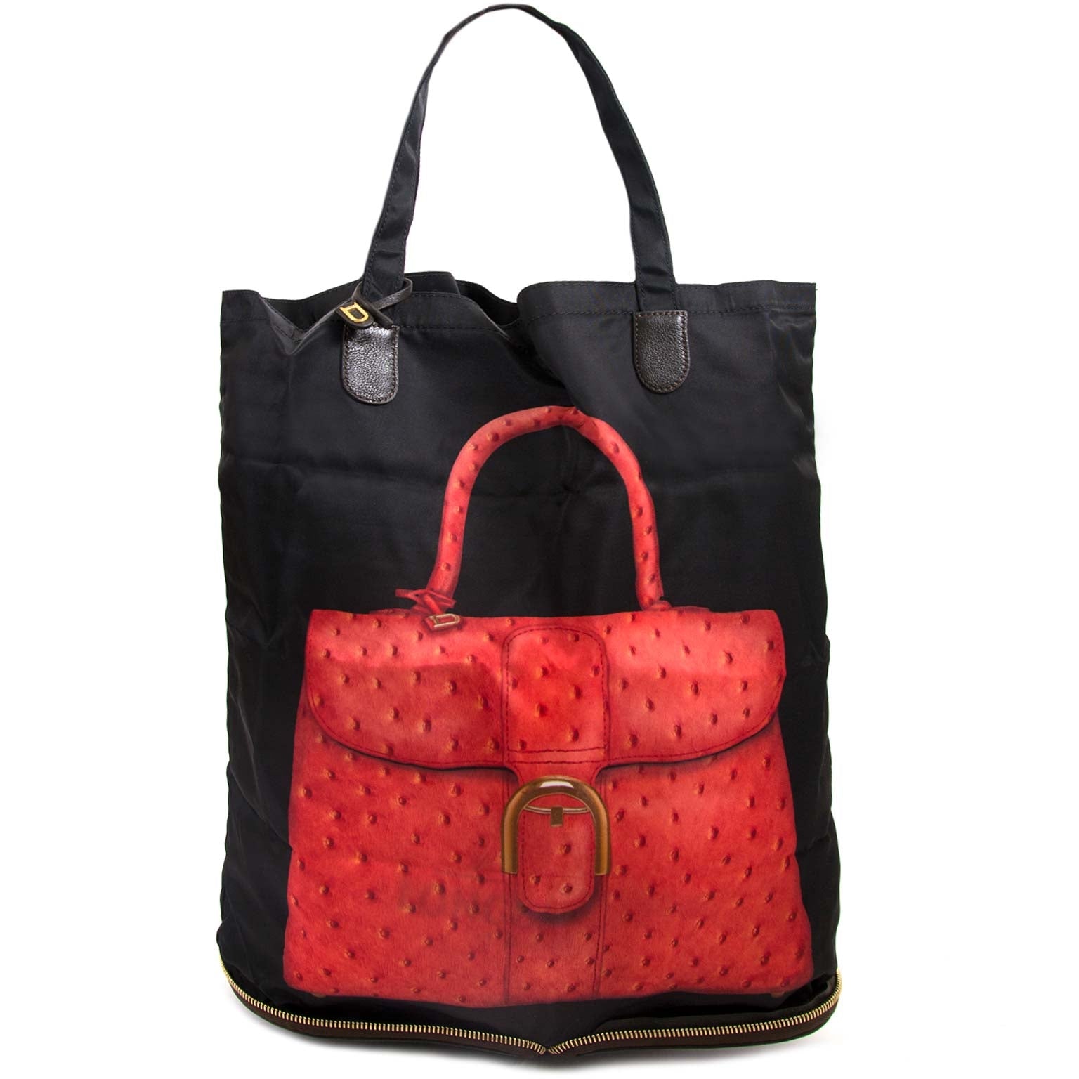 Delvaux Kangourou Sellier Café Foldable Shopper now for sale at labellov vintage fashion webshop belgium