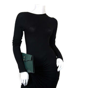 Delvaux Green Double D Clutch now for sale at labellov vintage fashion webshop belgium