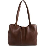 Delvaux Large Brown Leather Shopper for the best price at Labellov