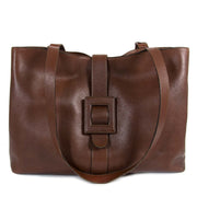 Delvaux Large Brown Leather Shopper for the best price