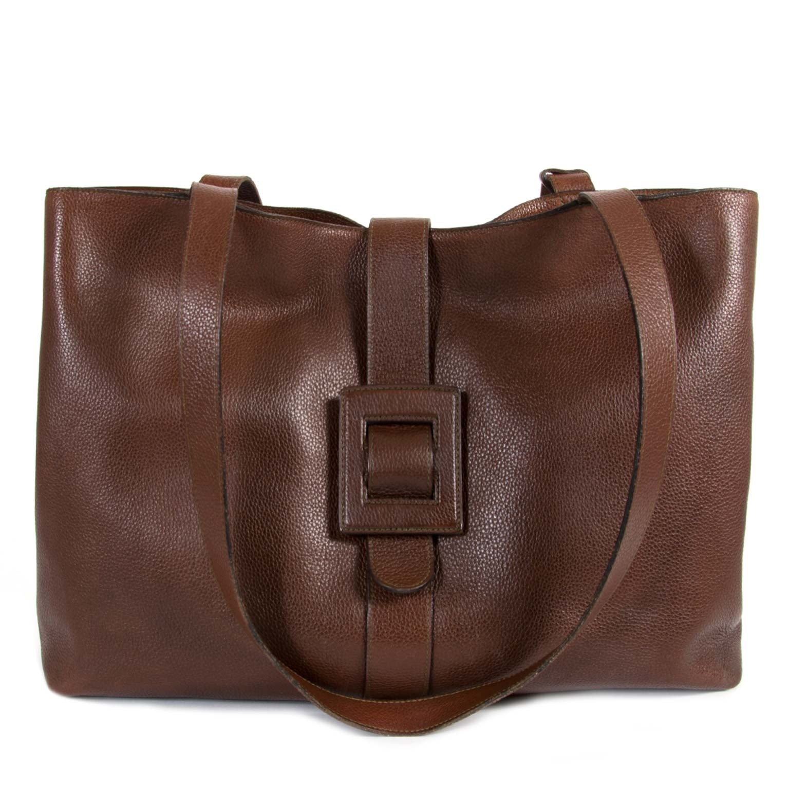 Delvaux Large Brown Leather Shopper for the best price