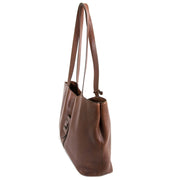 Delvaux Large Brown Leather Shopper