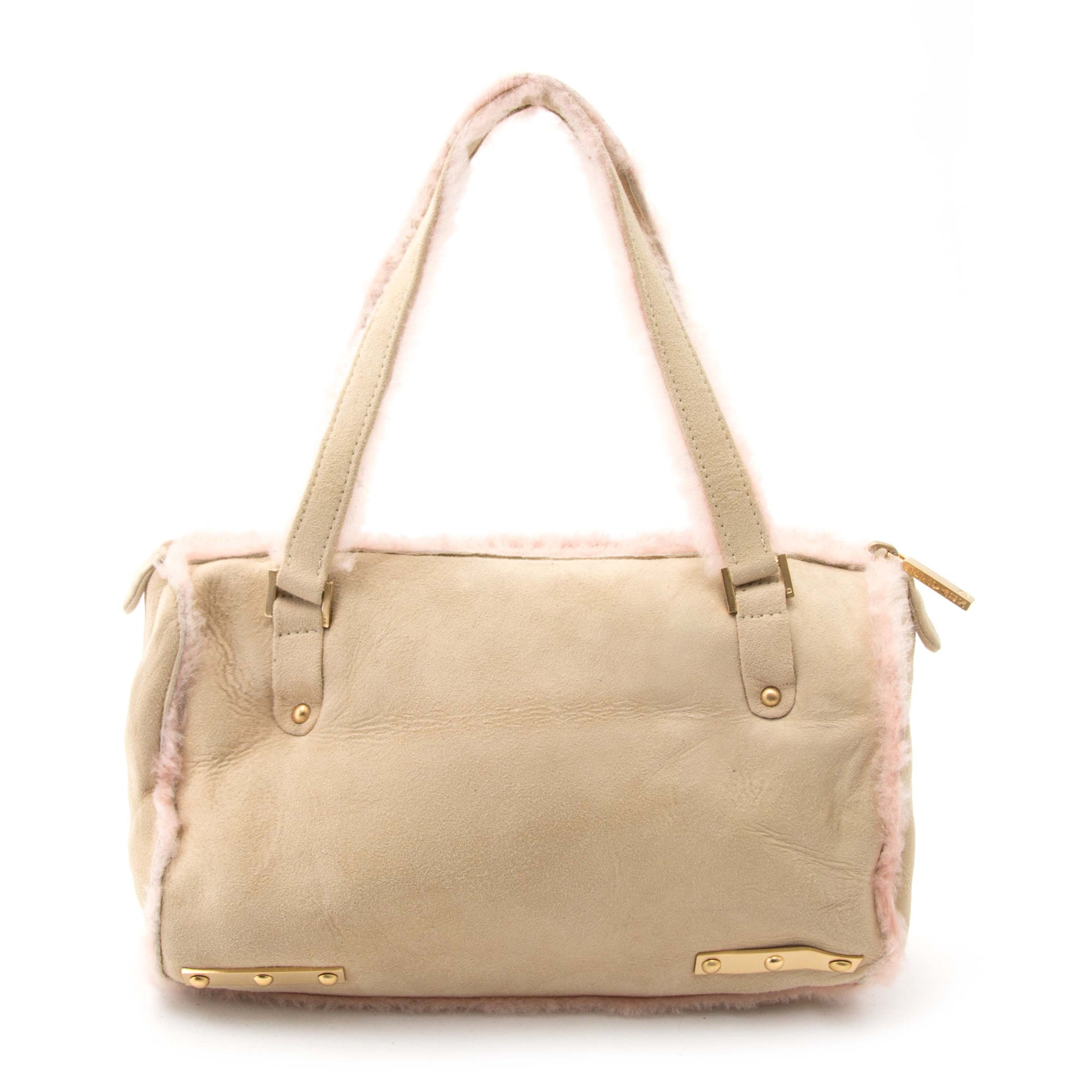 Buy and sell your authentic Delvaux Le Astrid MM Mouton Retourné Beige Perla