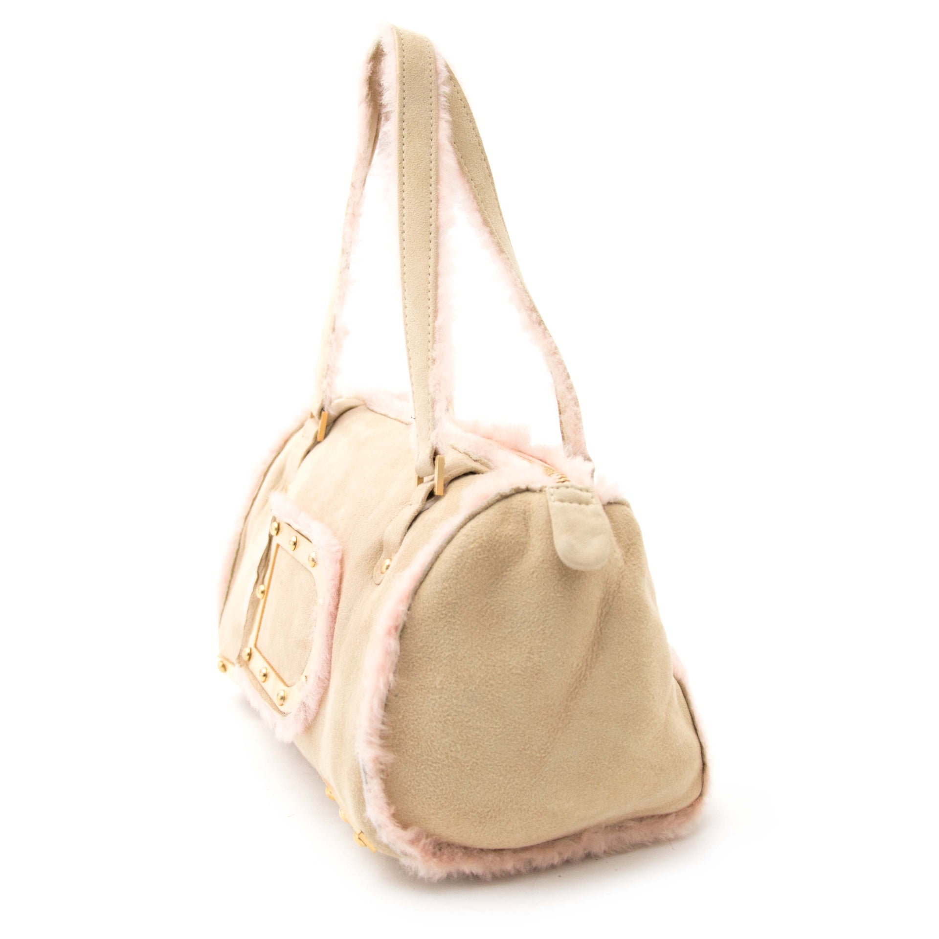 Delvaux Le Astrid MM Mouton Retourné Beige Perla for sale online
