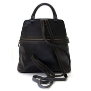 secondhand Deux De Delvaux Black Leather Backpack for sale at labellov