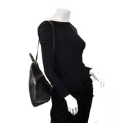 tweedehands Deux De Delvaux Black Leather Backpack te koop bij labellov
