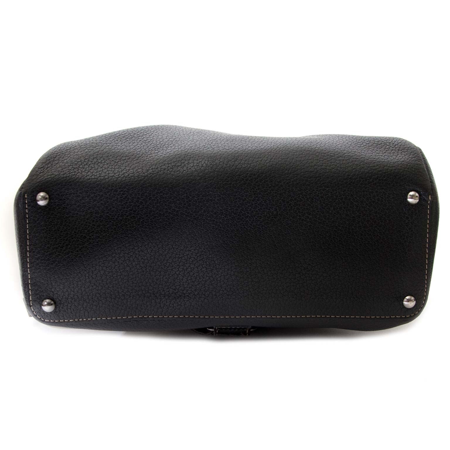 secondmain Deux De Delvaux Black Leather Backpack en vendre chez labellov