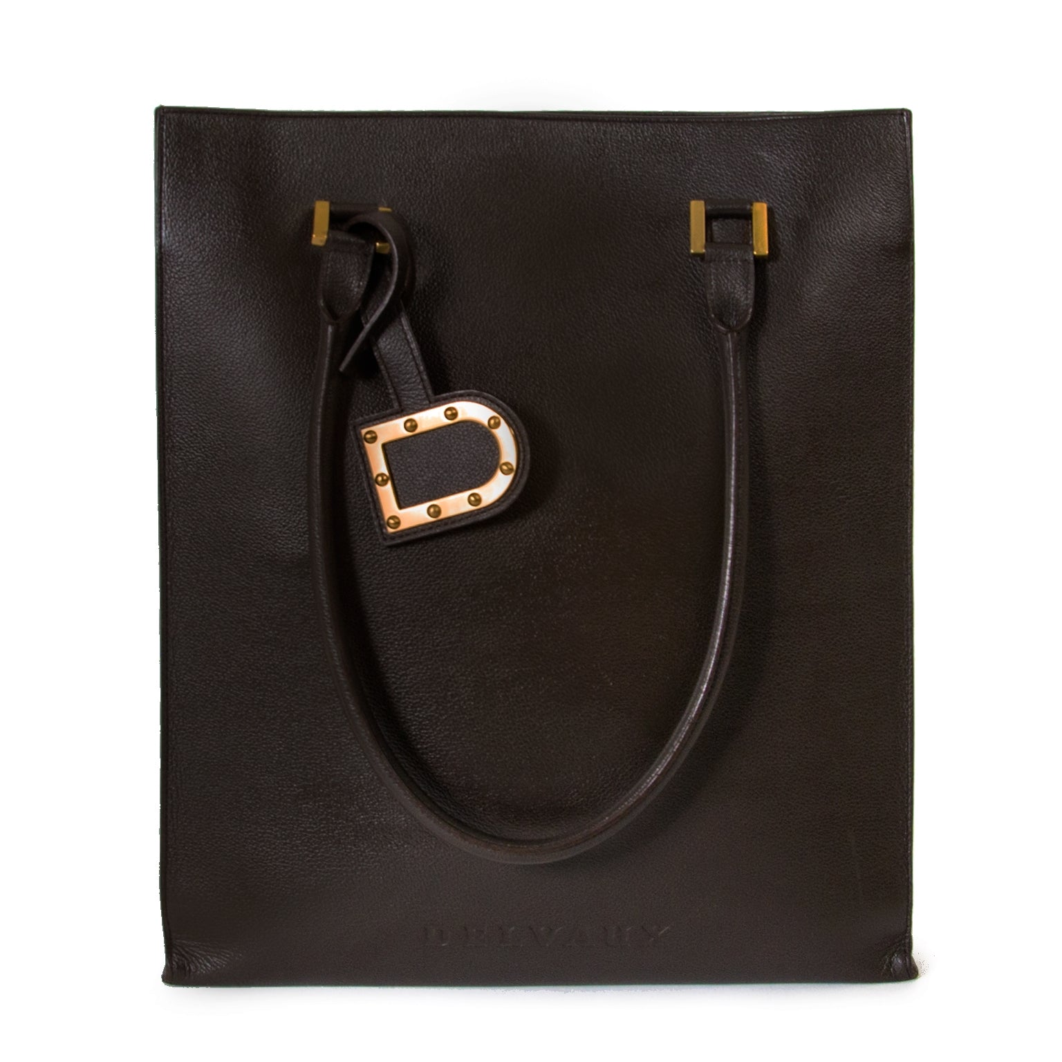 Delvaux Le Jeff Brown Tote now for sale at labellov vintage fashion webshop belgium