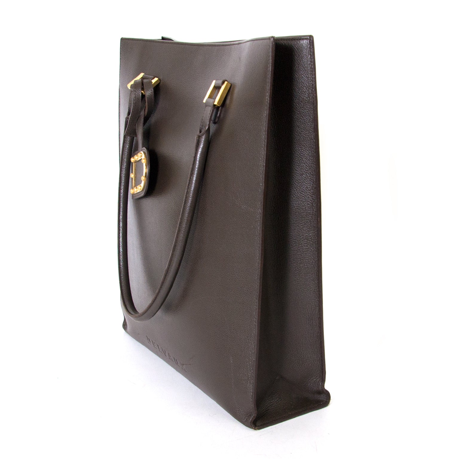 Delvaux Le Jeff Brown Tote now for sale at labellov vintage fashion webshop belgium