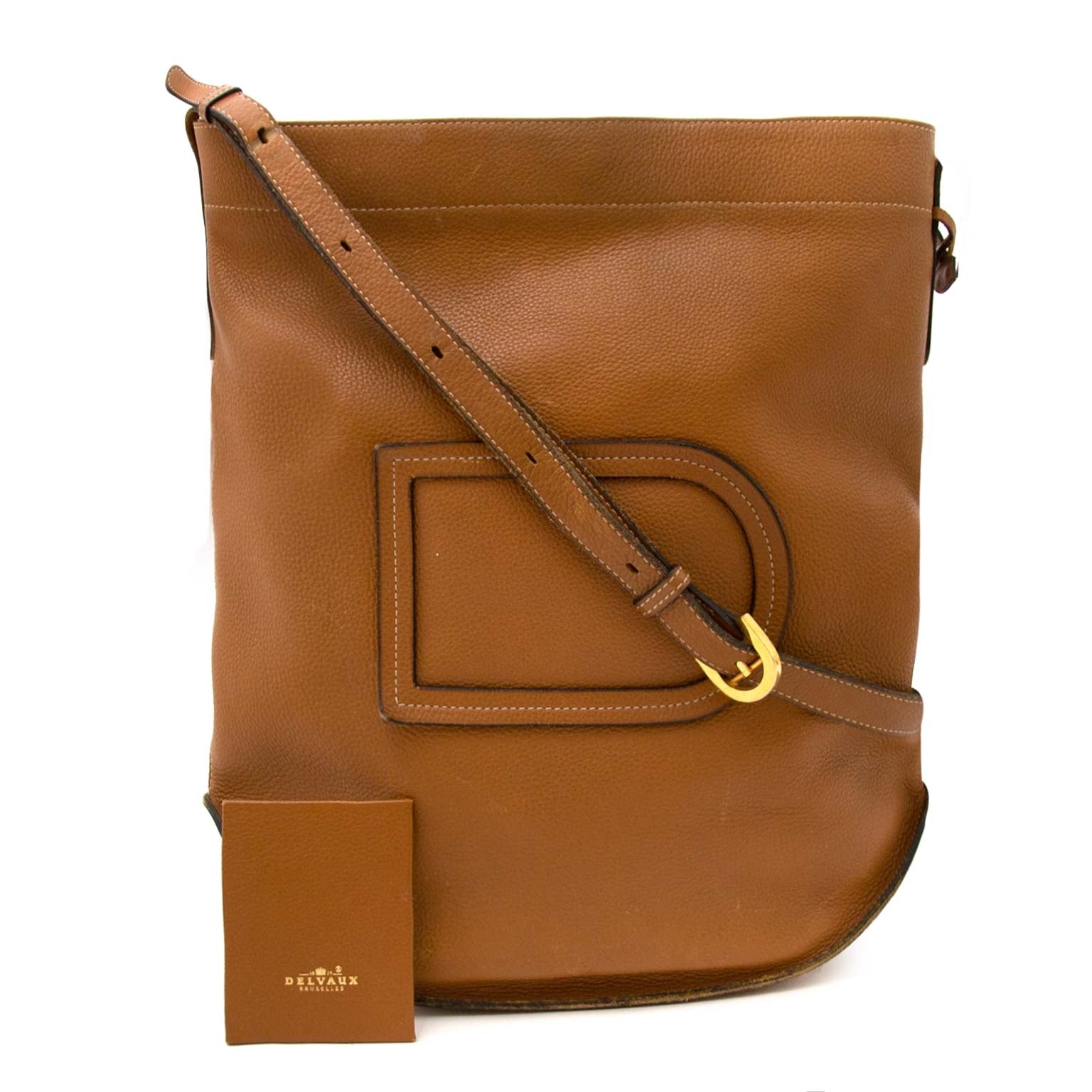 Delvaux Le Pin Camel Leather Bag