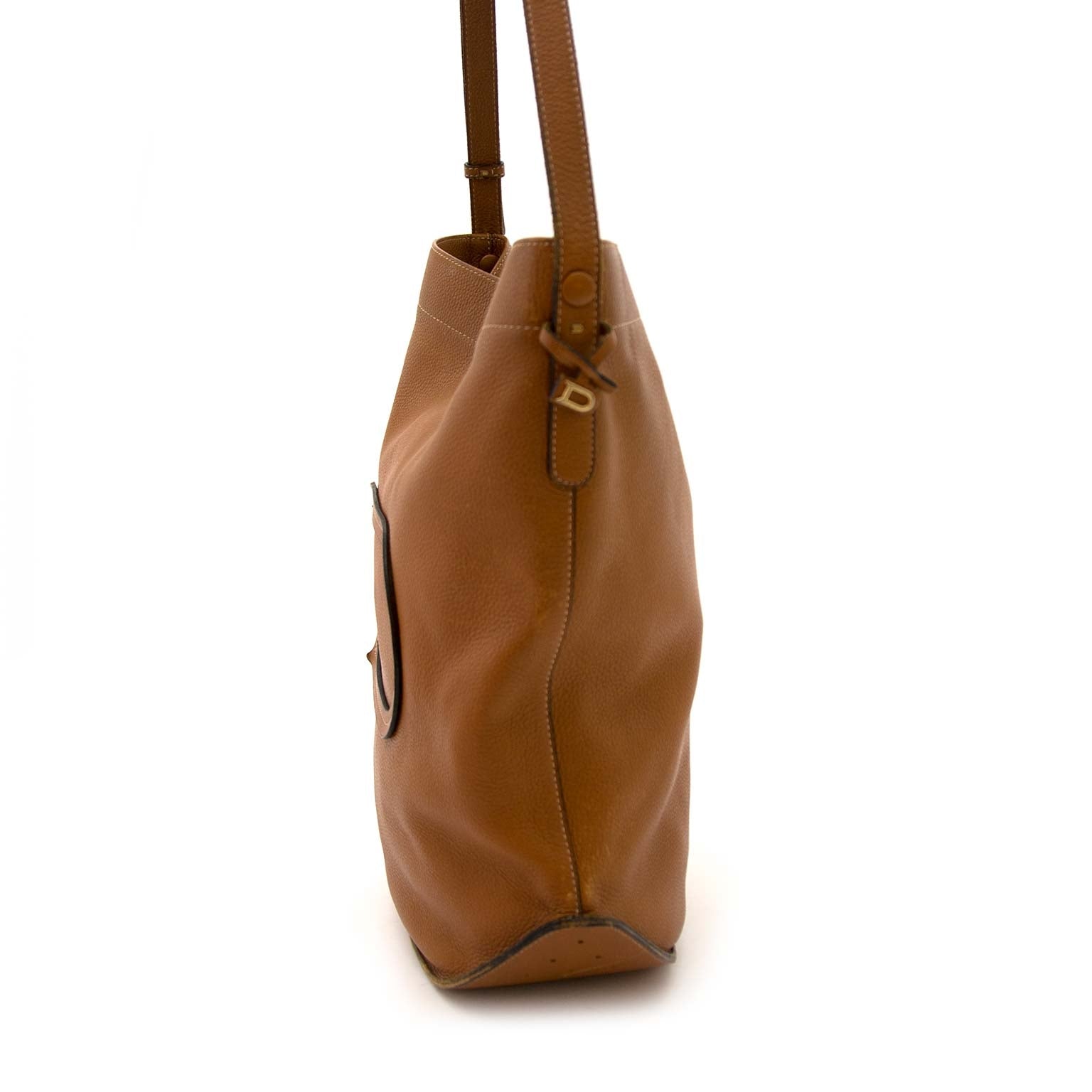 Delvaux Le Pin Camel Leather Bag