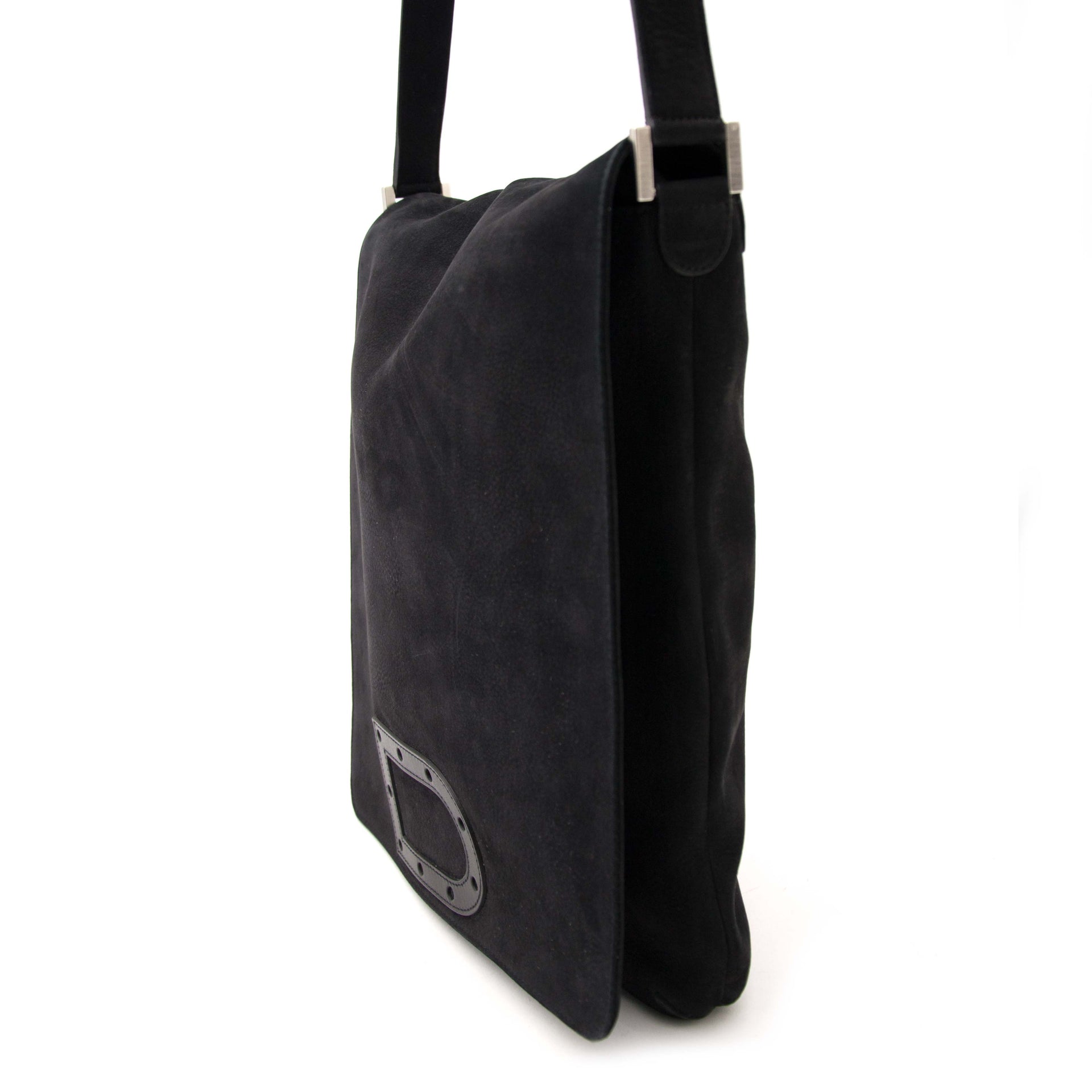 For sale: Delvaux Le Louise Baudrier Nubuck Black