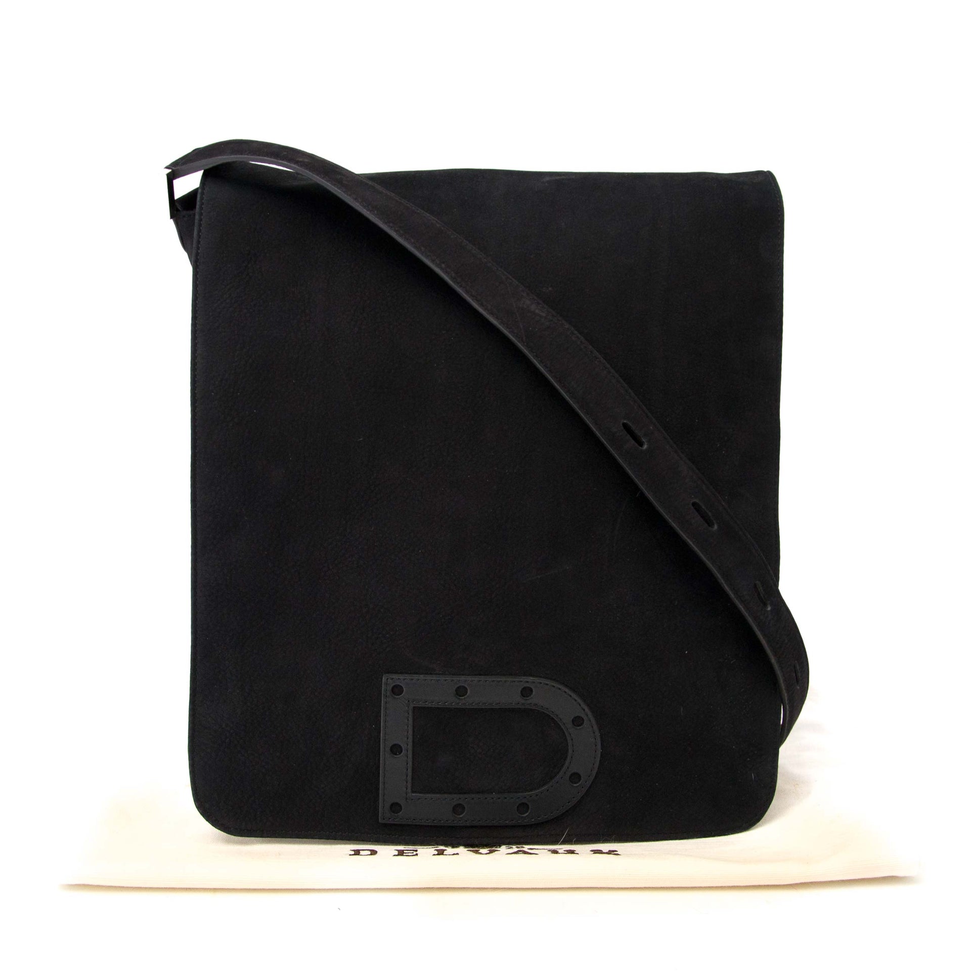 Delvaux Le Louise Baudrier Nubuck Black te koop