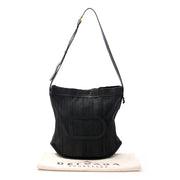 shop safe online secondhand designer Delvaux 'Le Pin' in Black Toile De Cuire