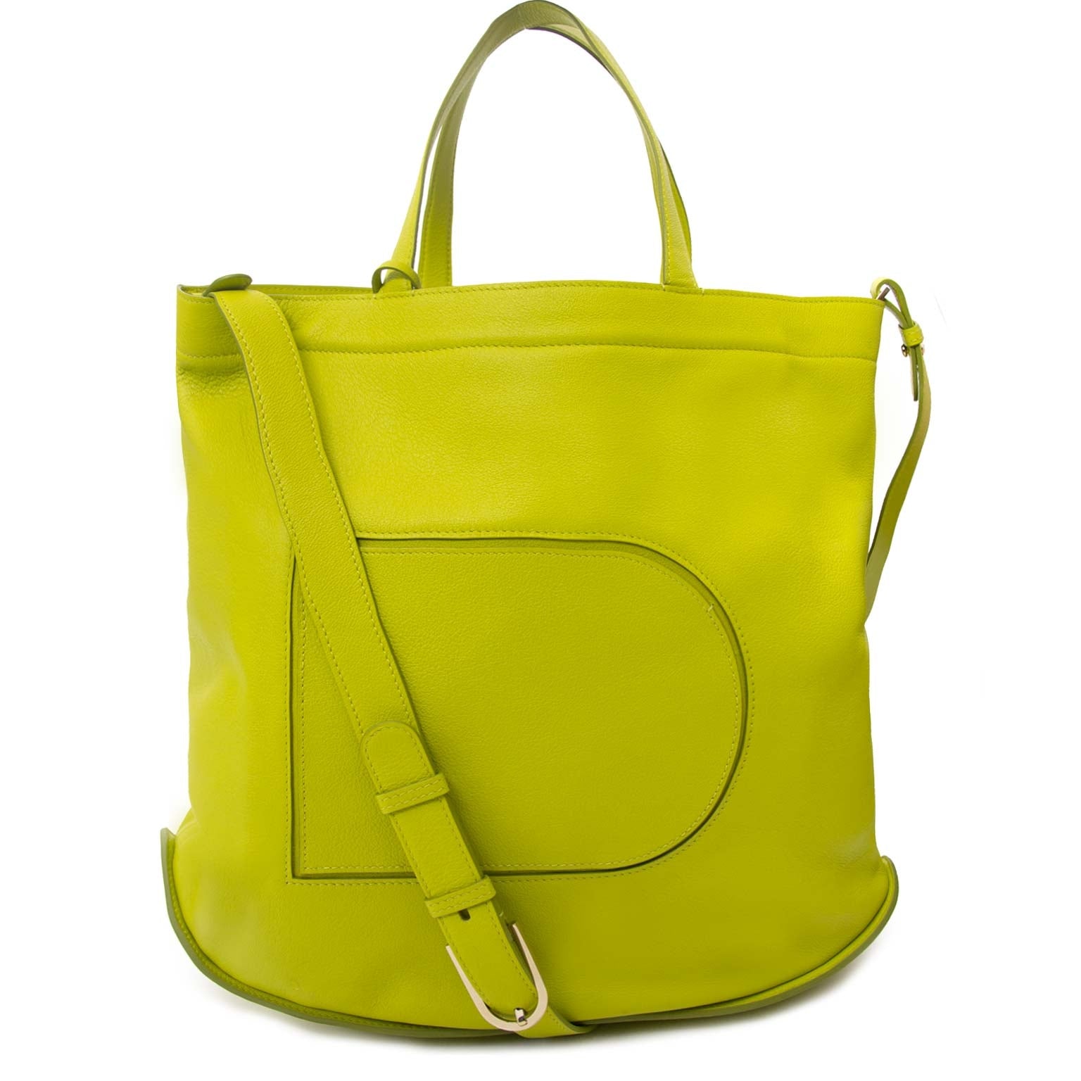 koop veilig online tegen de beste prijs Delvaux Le Pin Cabas Allure Absinthe Shoulder Bag