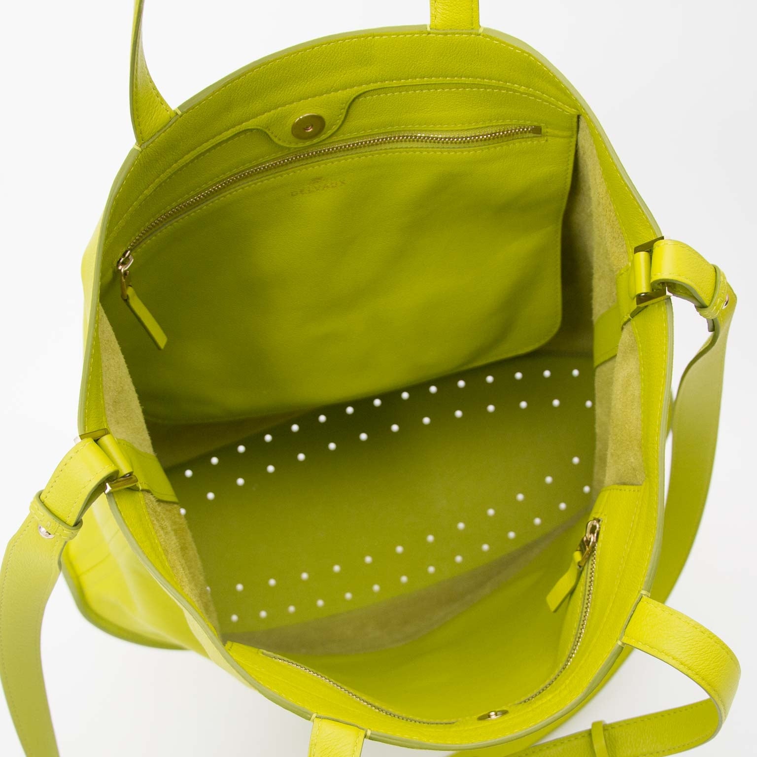 Delvaux Le Pin Cabas Allure Absinthe Shoulder Bag