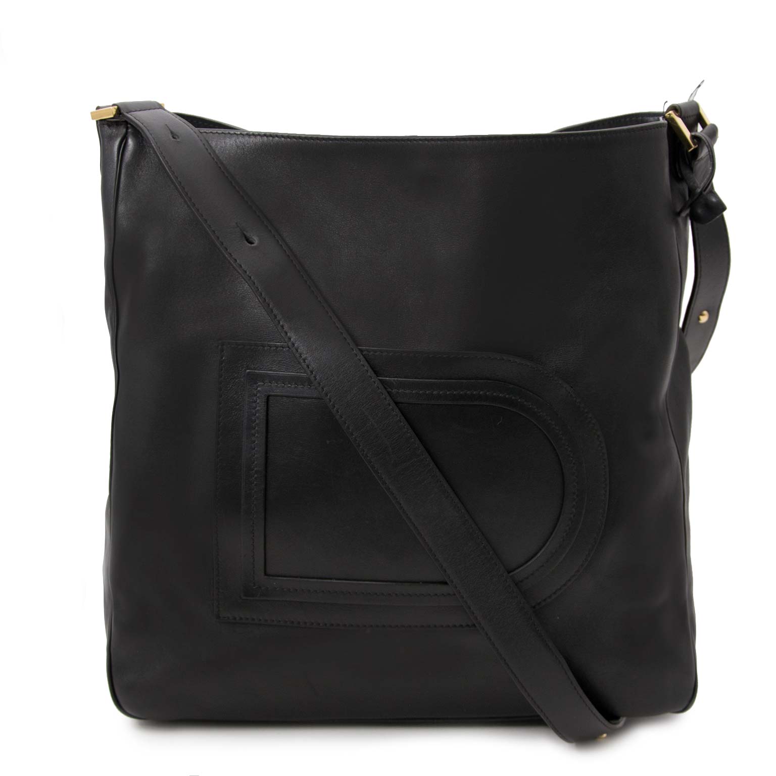 Delvaux Louise Black Shoulder Bag for sale online at Labellov